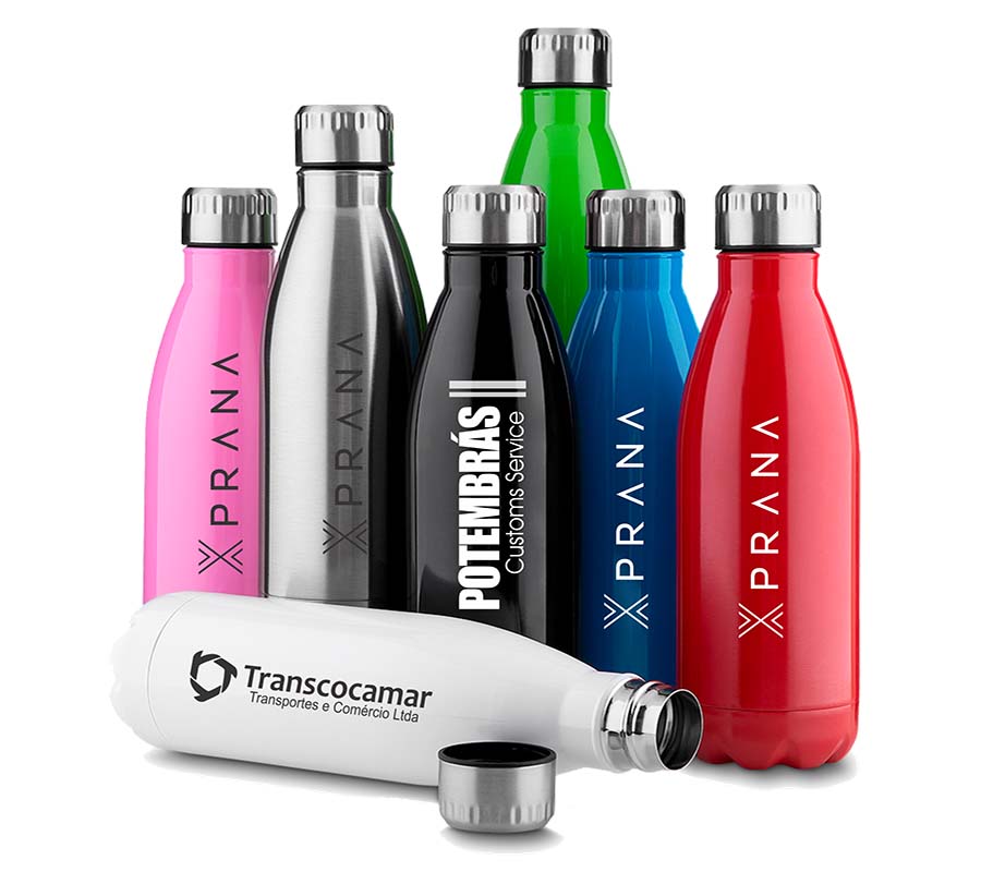 Garrafa Inox, Tampa Rosqueável, Alça, 750 ml - 0064.AG