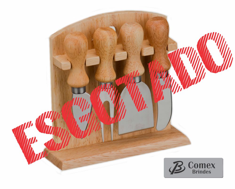 Tábua, Kit Queijo 5 peças, Laser Placa Inox - TKQ.672141