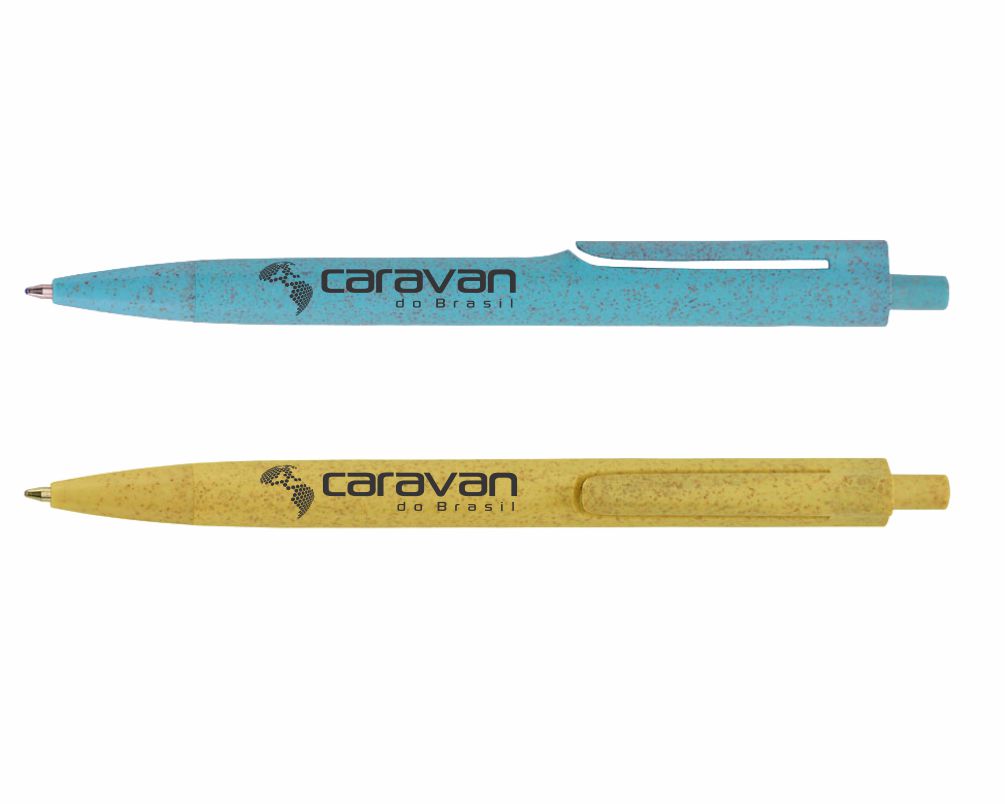 Caneta Esfero Biodegradável, Fibra de Trigo - GT.0701-PC
