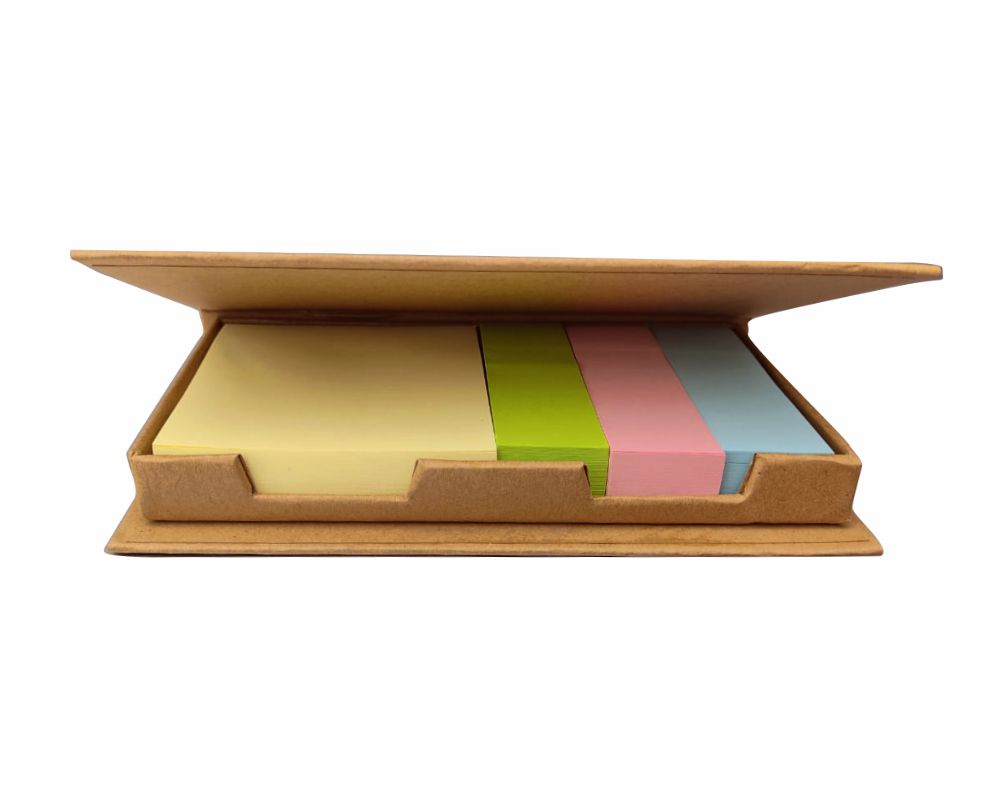 Estojo Papelão Kraft, Bloco de Anotações, Autocolantes - 720 LB