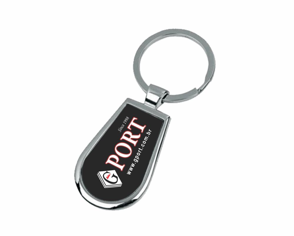 Chaveiro Inox, Formato Gota - CH.053713-A