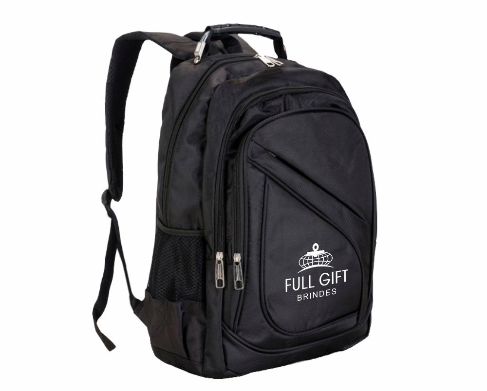 Mochila de Ombro Corte Diagonal, Poliéster, Divisórias, Zíper Inox - MOB.76020