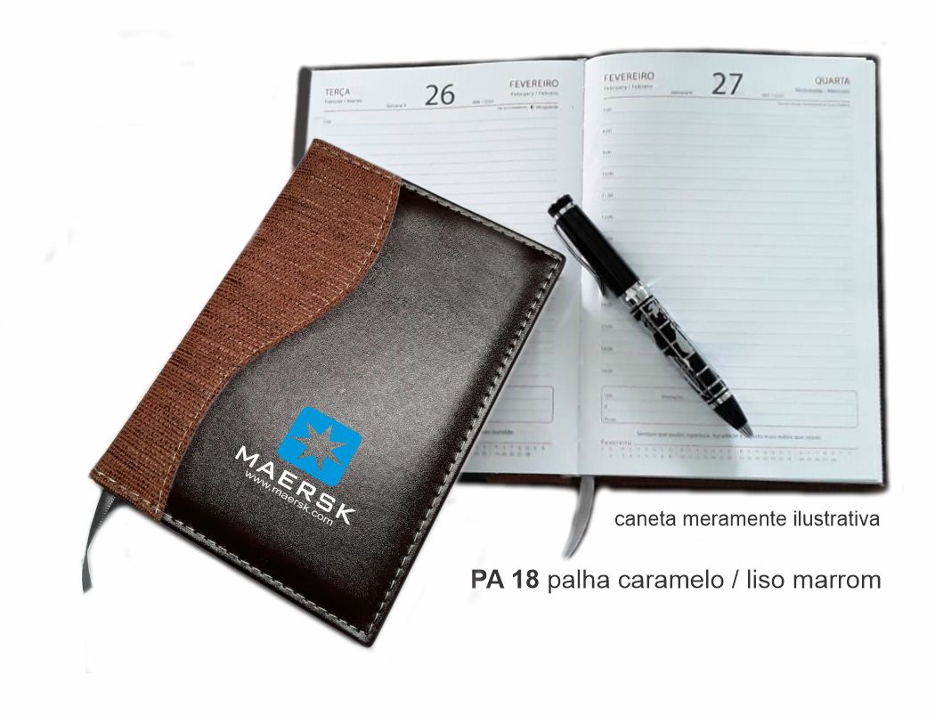 Agenda Diária 2022, costuradas com recortes - PA 18
