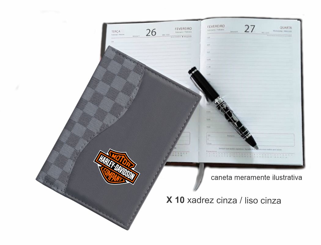Agenda Diária 2022, costurada com recortes - X 10